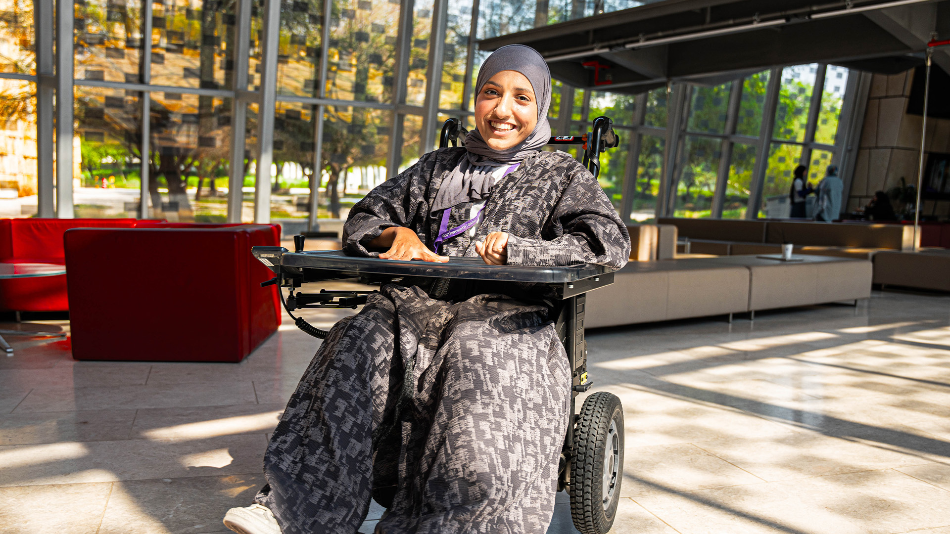 Maryam Hamad Alibrahim, a passionate advocate for accessibility and inclusion, chose to study communication and film at NU-Q to challenge societal perceptions of disability and be the voice for “differently-abled people”